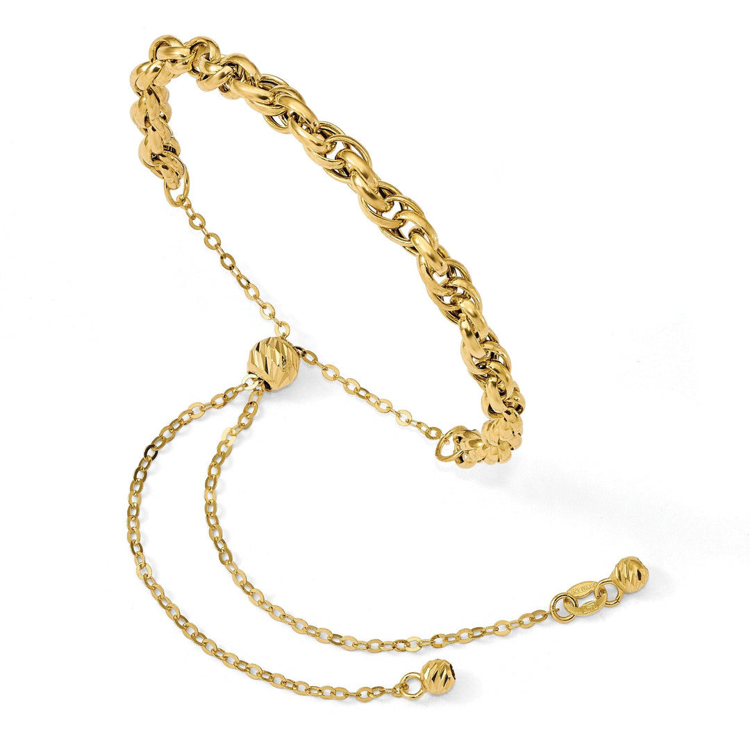 Lovely Rita's Bracelets 14k Yellow Gold Fancy Link Adjustable Bracelet