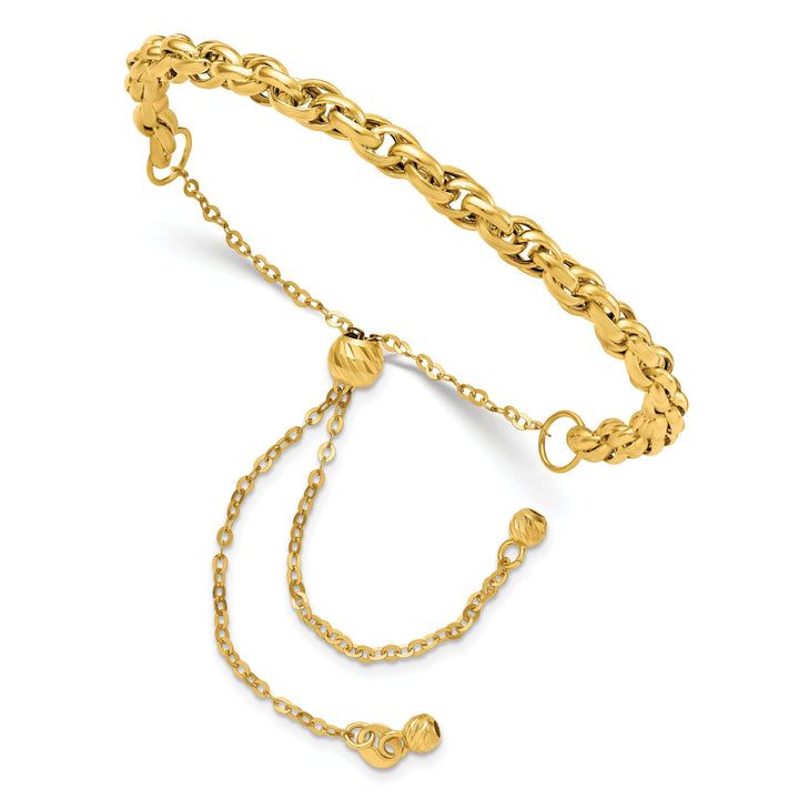 Lovely Rita's Bracelets 14k Yellow Gold Fancy Link Adjustable Bracelet