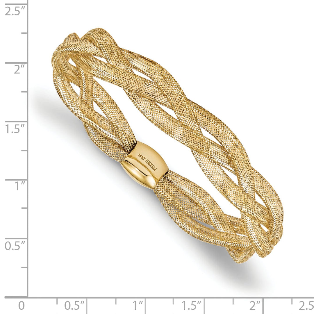 Lovely Rita's Bracelets 14k Yellow Gold  Fancy Stretch Bangle Bracelet