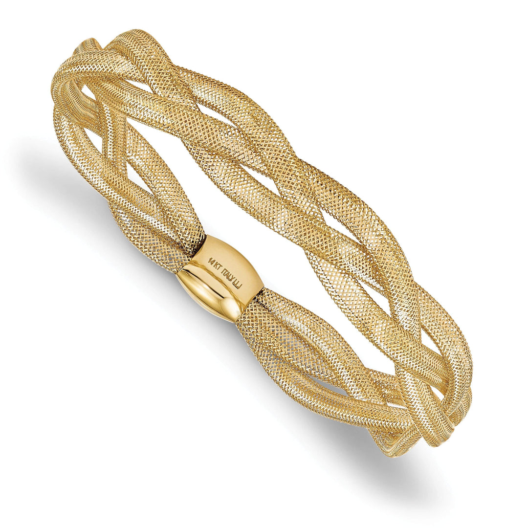 Lovely Rita's Bracelets 14k Yellow Gold  Fancy Stretch Bangle Bracelet