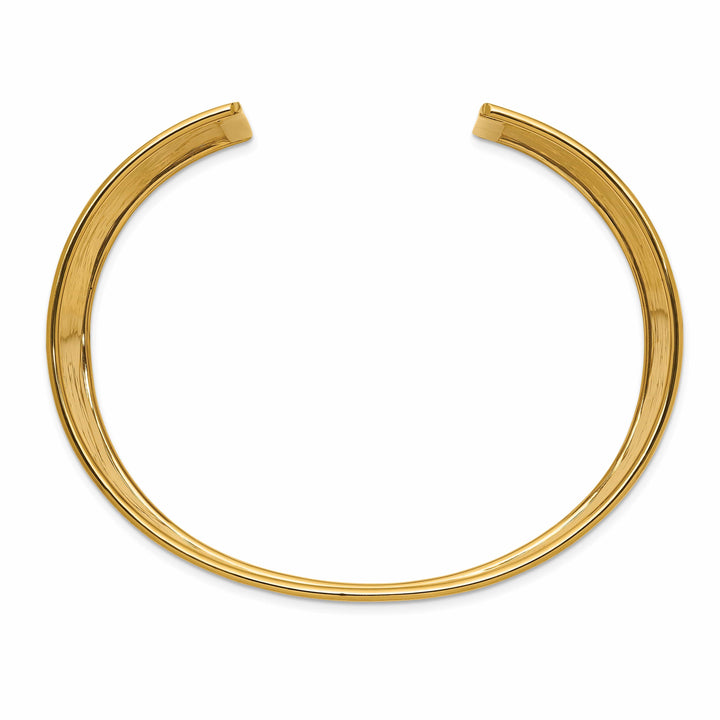 Lovely Rita's Bracelets 14k Yellow Gold Hammered Design Cuff Bangle