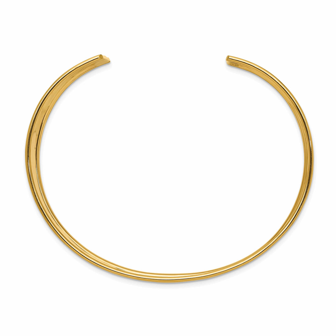 Lovely Rita's Bracelets 14k Yellow Gold Lightly 21-MM Wide Hammered Design Cuff Bangle
