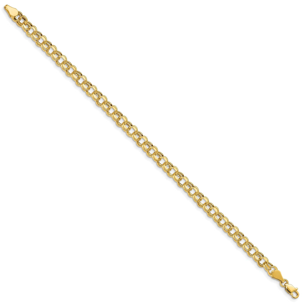 Lovely Rita's Bracelets 14k Yellow Gold Lite Double Link Charm Bracelet