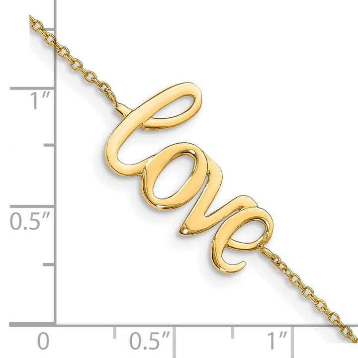 Lovely Rita's Bracelets 14K yellow gold LOVE bracelet polished 7-inch, 13-mm wide bracelet