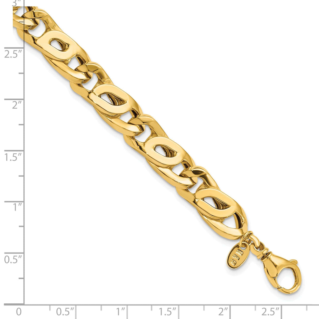 Lovely Rita's Bracelets 14k Yellow Gold Men's Polished Link Bracelet
