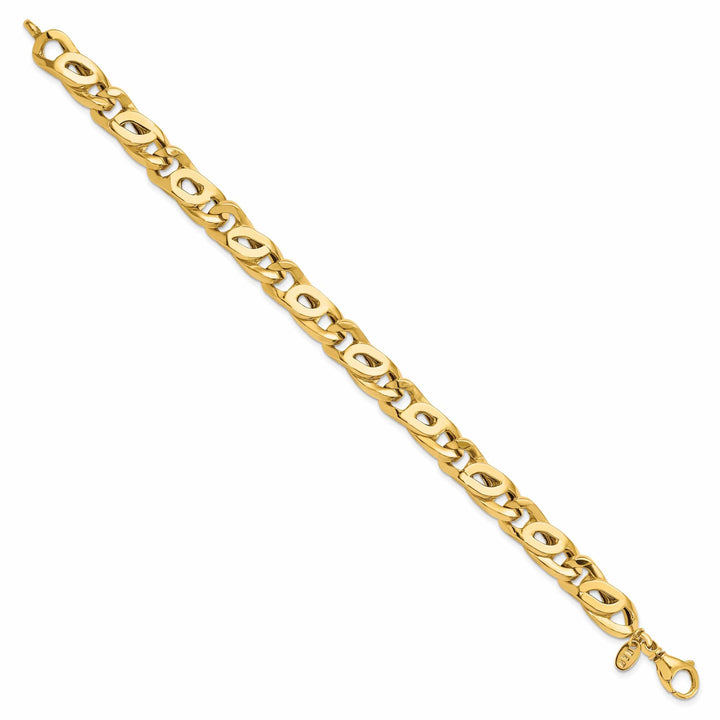 Lovely Rita's Bracelets 14k Yellow Gold Men's Polished Link Bracelet