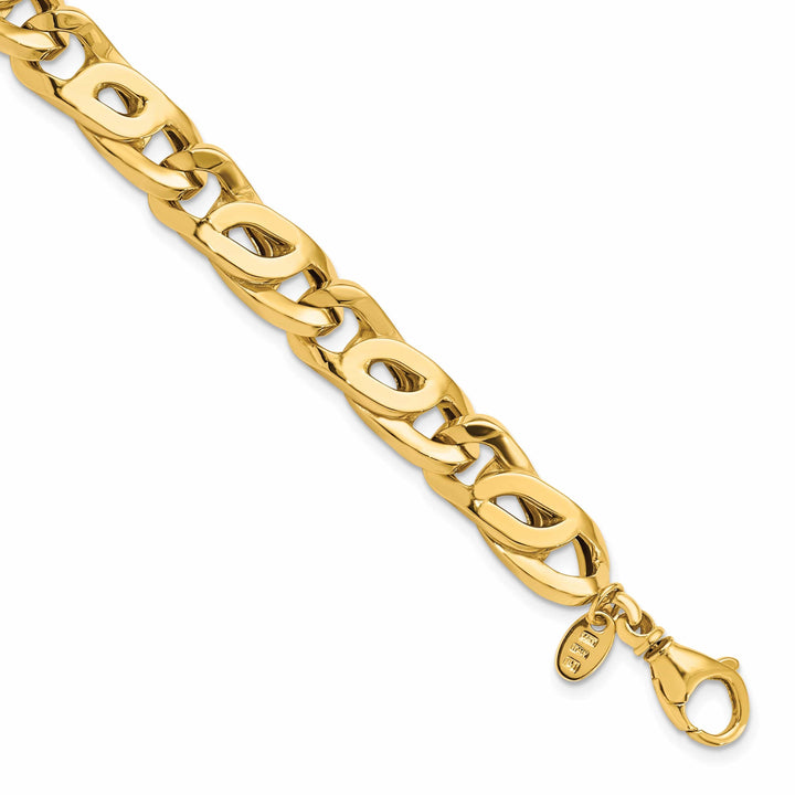 Lovely Rita's Bracelets 14k Yellow Gold Men's Polished Link Bracelet