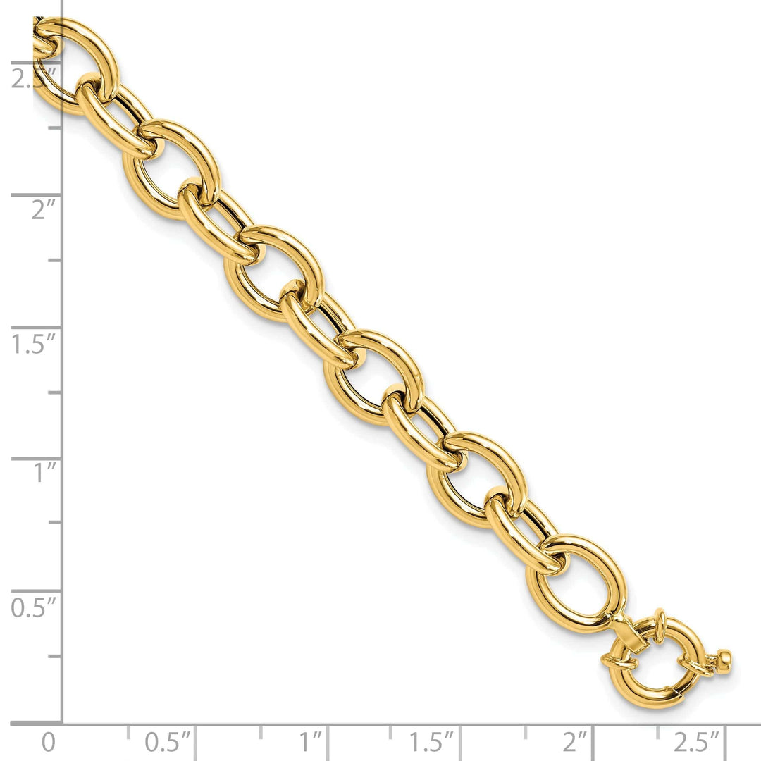 Lovely Rita's Bracelets 14k Yellow Gold Polish Cable Oval Link Bracelet