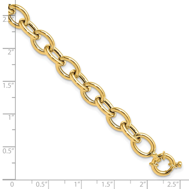 Lovely Rita's Bracelets 14k Yellow Gold Polish Cable Oval Link Bracelet
