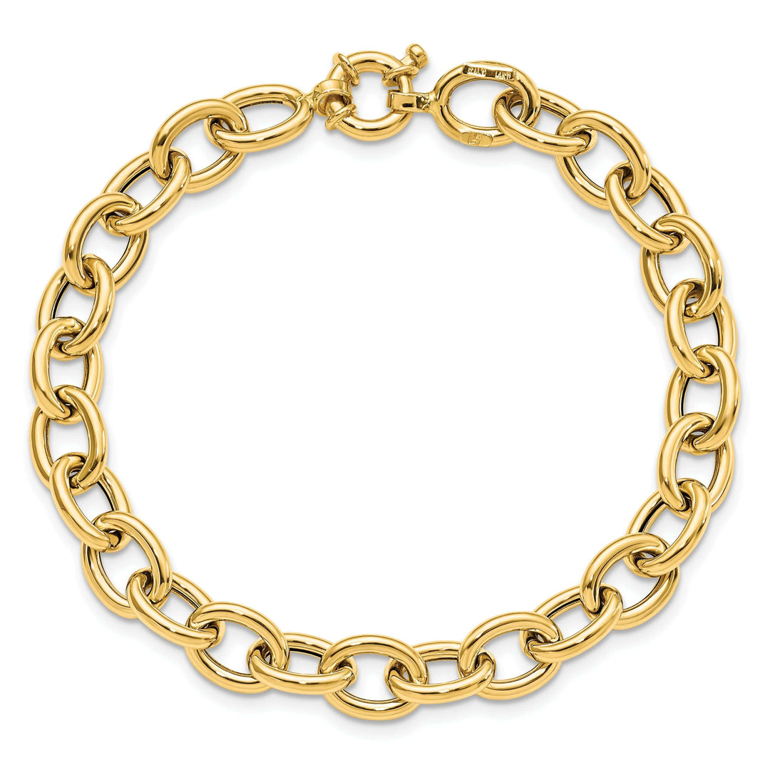 Lovely Rita's Bracelets 14k Yellow Gold Polish Cable Oval Link Bracelet