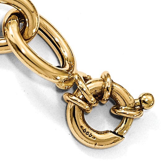 Lovely Rita's Bracelets 14k Yellow Gold Polish Cable Oval Link Bracelet