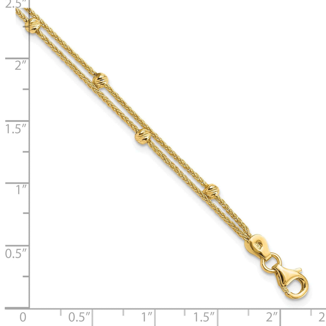 Lovely Rita's Bracelets 14k Yellow Gold Polished 2 Strand Bracelet