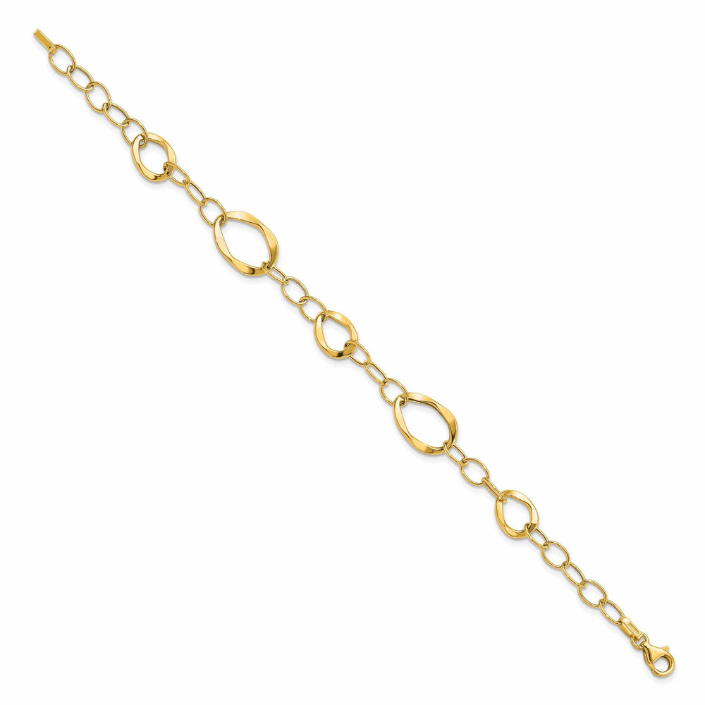 Lovely Rita's Bracelets 14k Yellow Gold Polished Fancy Link Bracelet