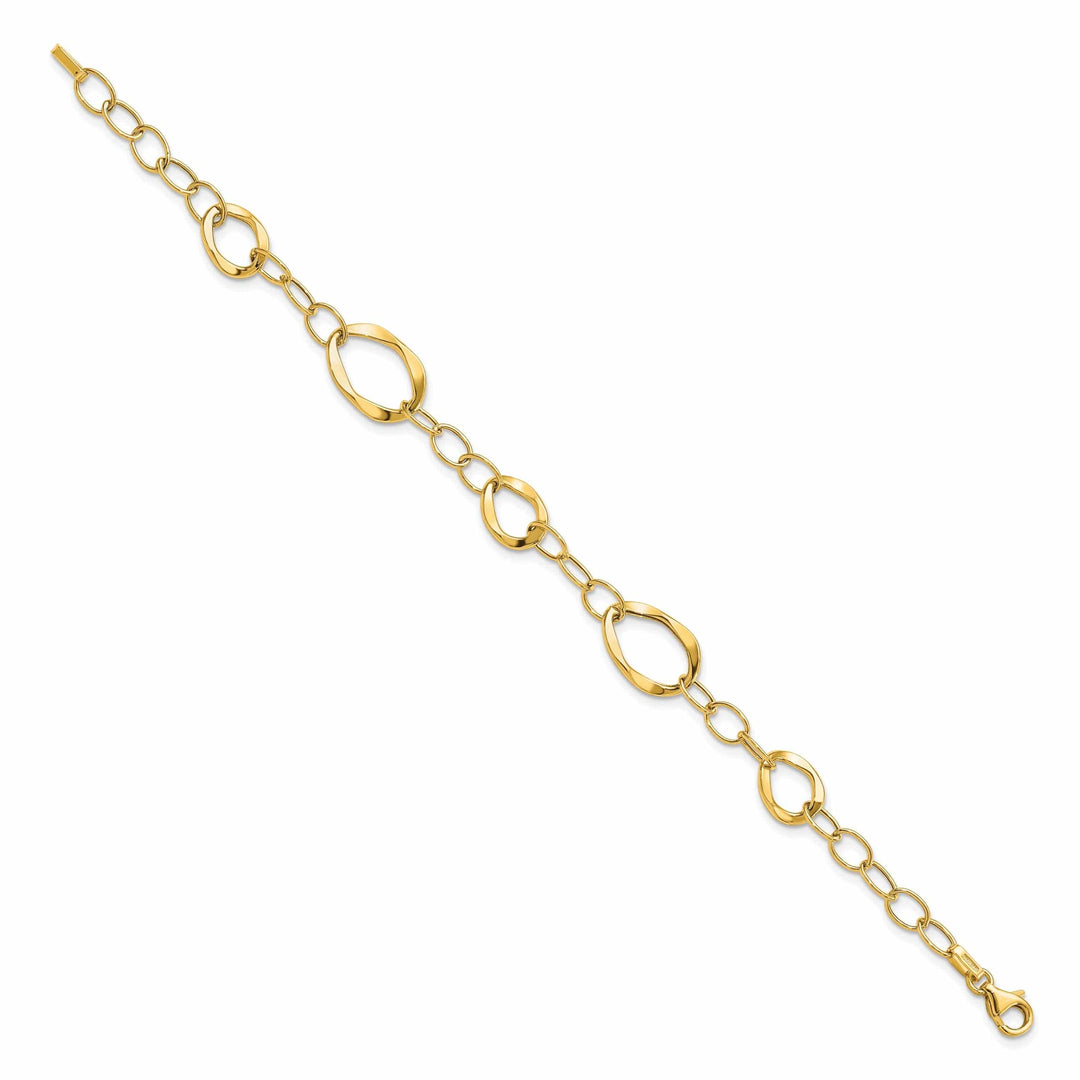Lovely Rita's Bracelets 14k Yellow Gold Polished Fancy Link Bracelet