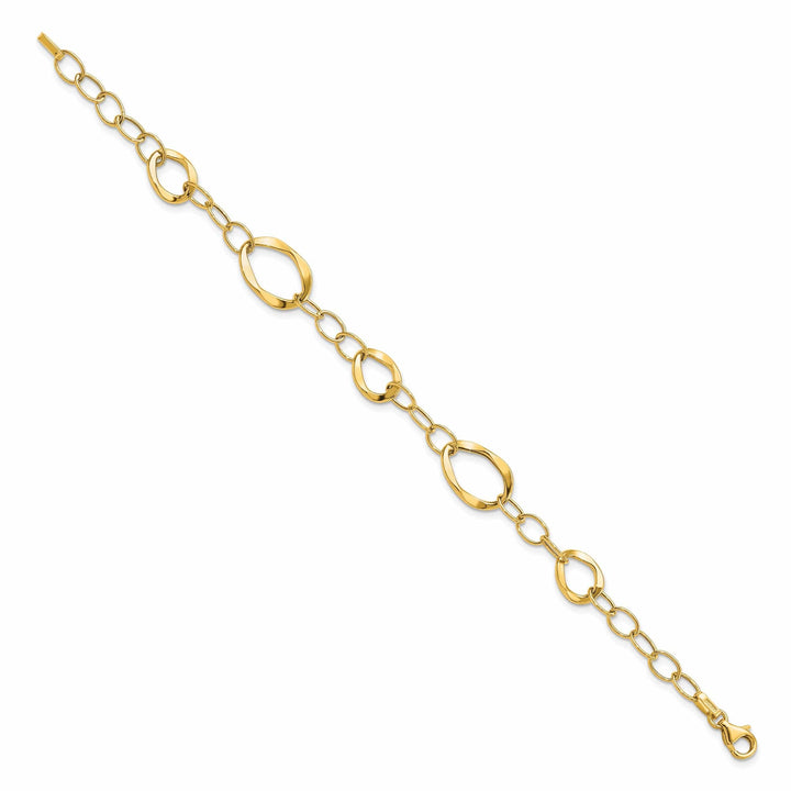 Lovely Rita's Bracelets 14k Yellow Gold Polished Fancy Link Bracelet
