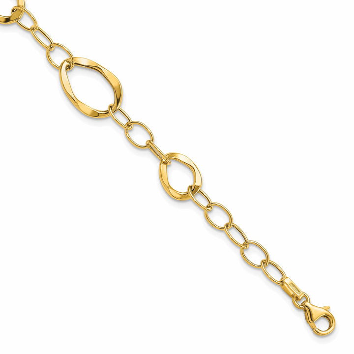 Lovely Rita's Bracelets 14k Yellow Gold Polished Fancy Link Bracelet