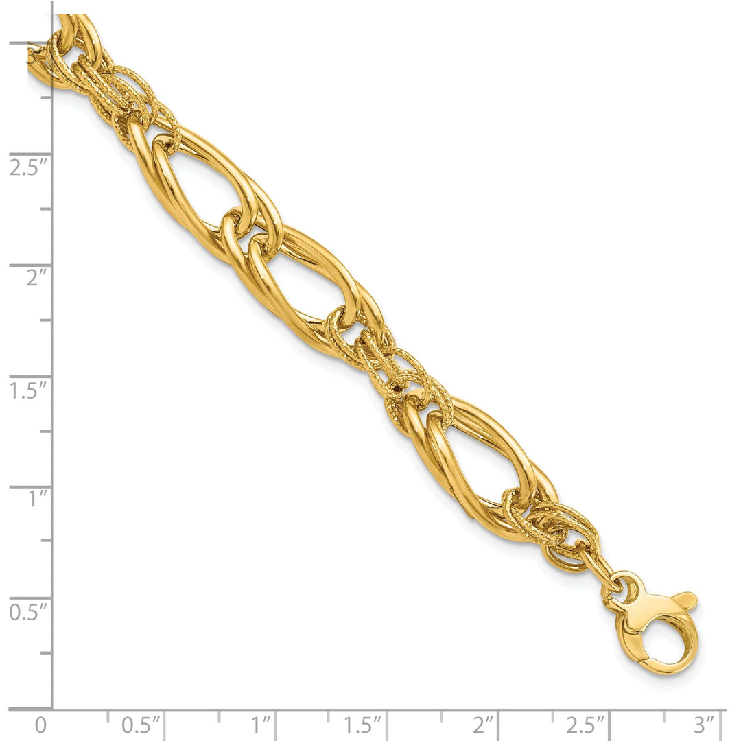 Lovely Rita's Bracelets 14k Yellow Gold Polished Fancy Link Bracelet