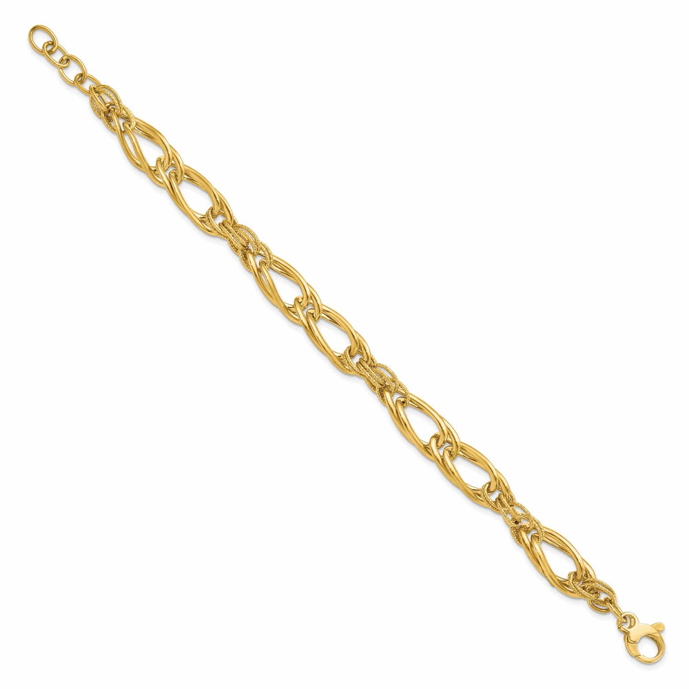 Lovely Rita's Bracelets 14k Yellow Gold Polished Fancy Link Bracelet
