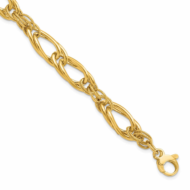 Lovely Rita's Bracelets 14k Yellow Gold Polished Fancy Link Bracelet