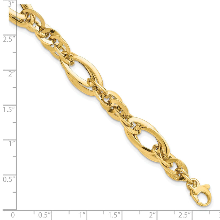 Lovely Rita's Bracelets 14k Yellow Gold Polished Fancy Link Bracelet