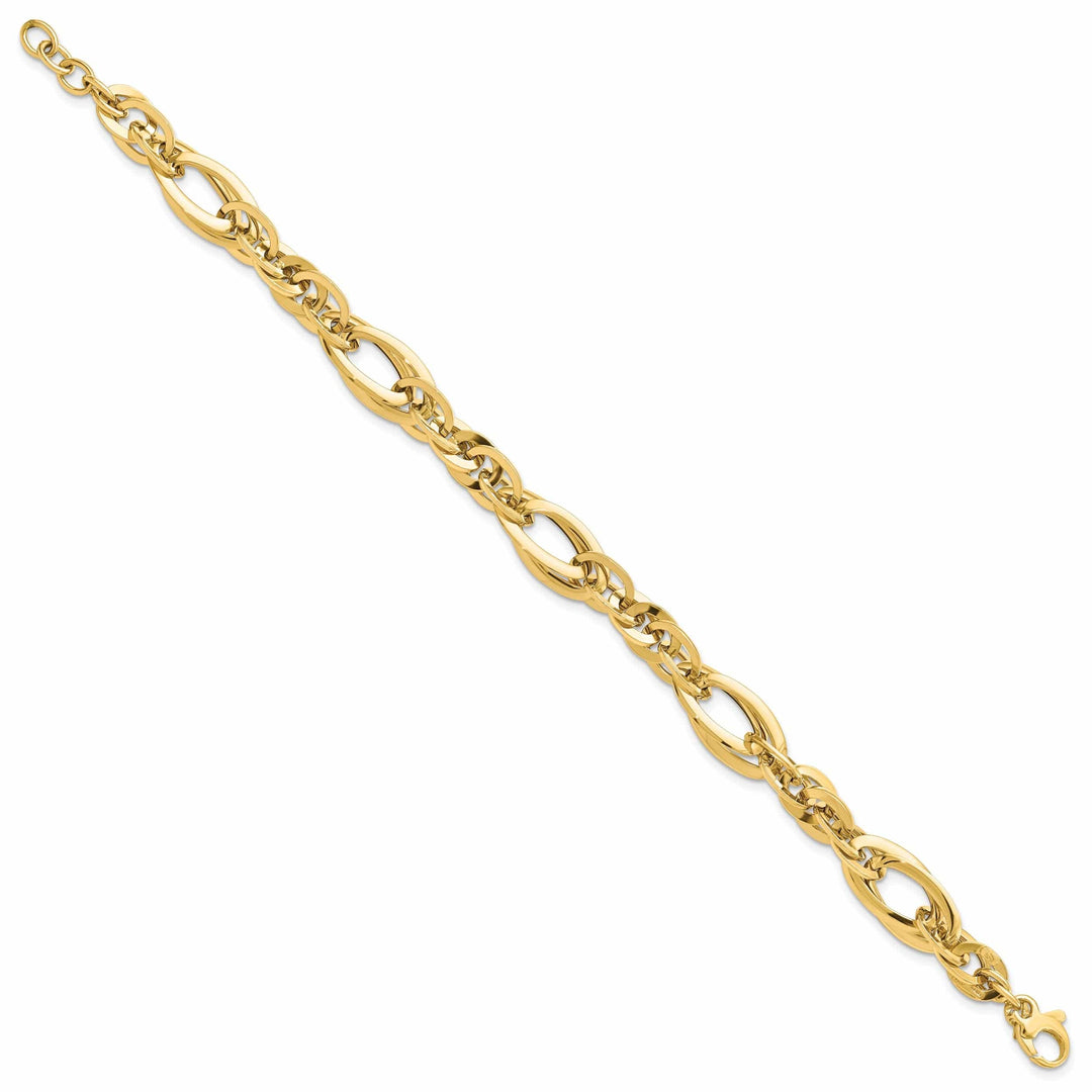 Lovely Rita's Bracelets 14k Yellow Gold Polished Fancy Link Bracelet