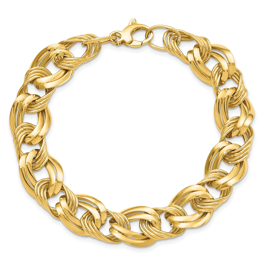 Lovely Rita's Bracelets 14k Yellow Gold Polished Fancy Link Bracelet