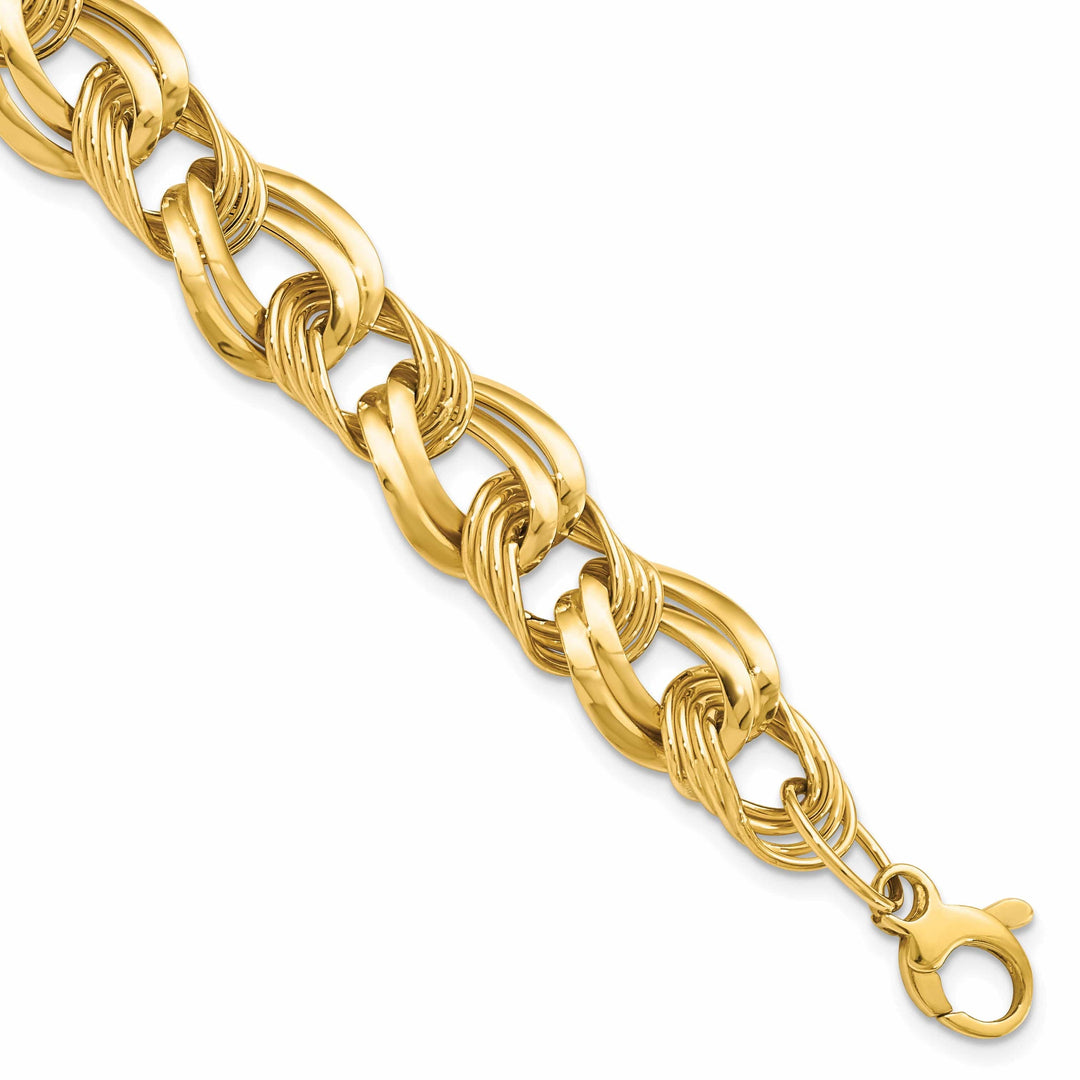Lovely Rita's Bracelets 14k Yellow Gold Polished Fancy Link Bracelet