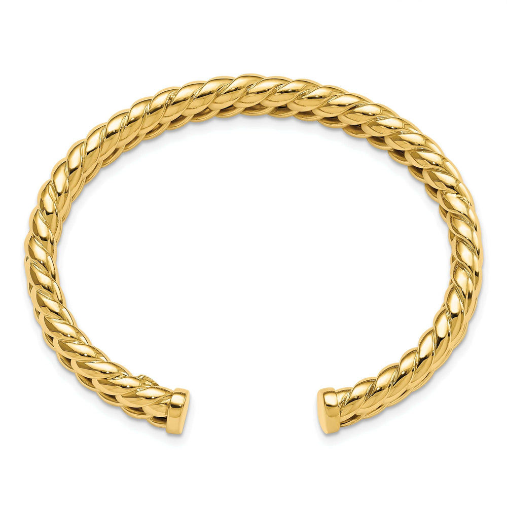 Lovely Rita's Bracelets 14k Yellow Gold Polished Fancy Link Cuff Bangle