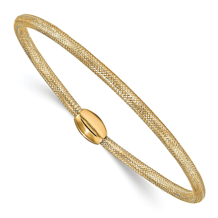 Lovely Rita's Bracelets 14k Yellow Gold Polished Mesh Stretch Bracelet