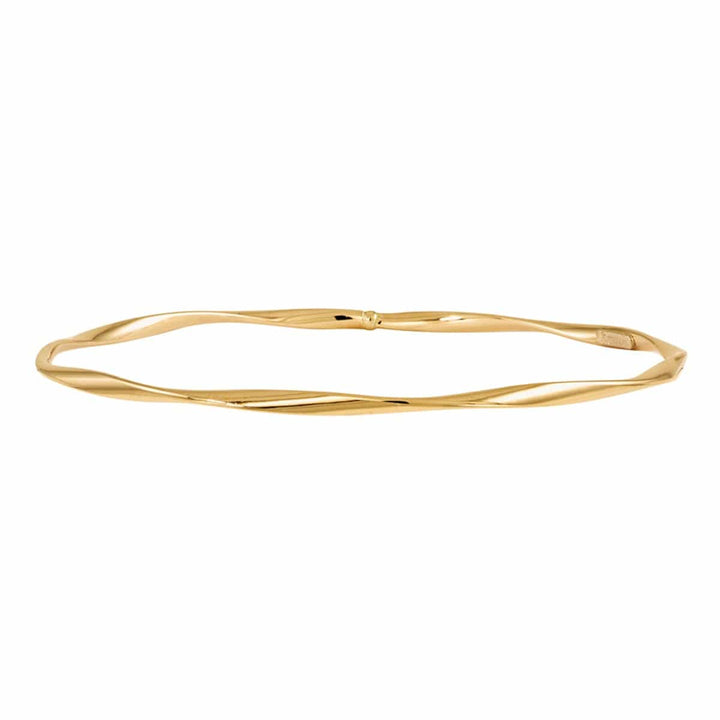Lovely Rita's Bracelets 14k Yellow Gold Polished Twisted Slip On Bangle
