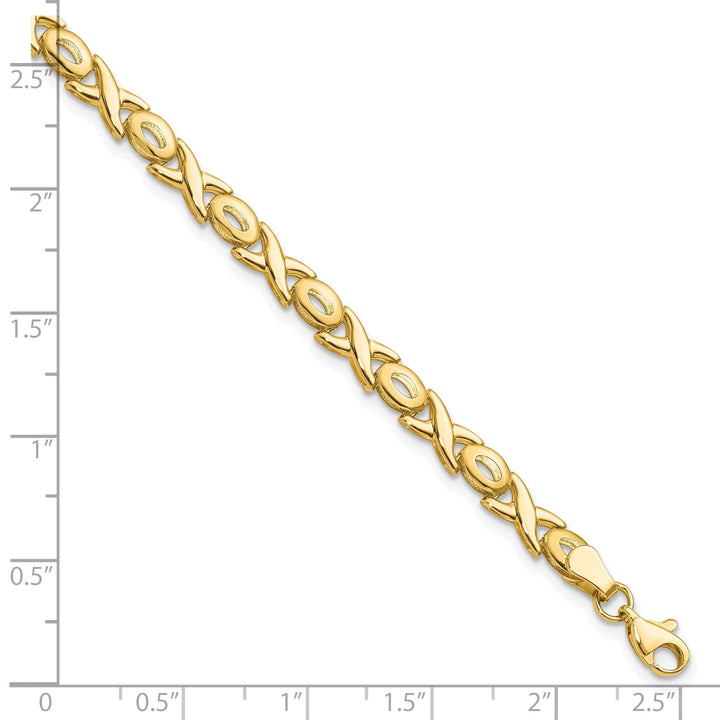 Lovely Rita's Bracelets 14k Yellow Gold Polished XOXO Bracelet