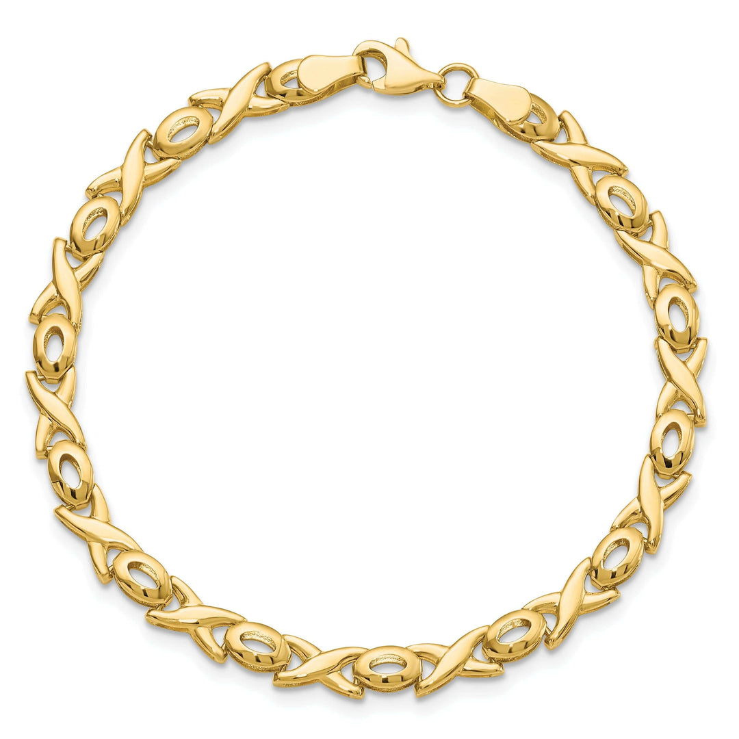 Lovely Rita's Bracelets 14k Yellow Gold Polished XOXO Bracelet