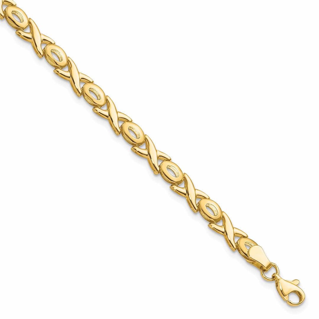 Lovely Rita's Bracelets 14k Yellow Gold Polished XOXO Bracelet