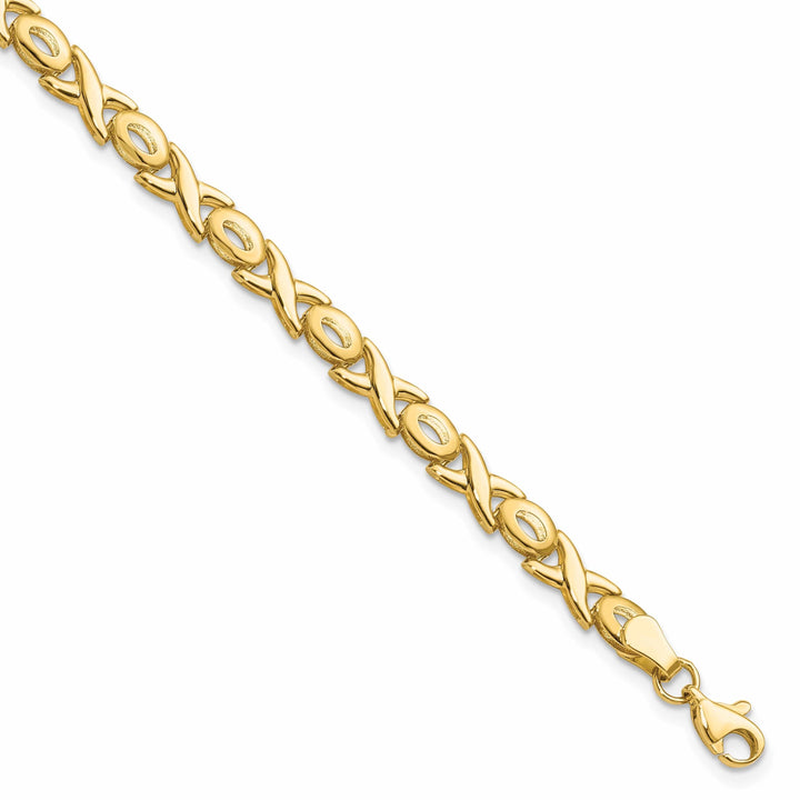 Lovely Rita's Bracelets 14k Yellow Gold Polished XOXO Bracelet