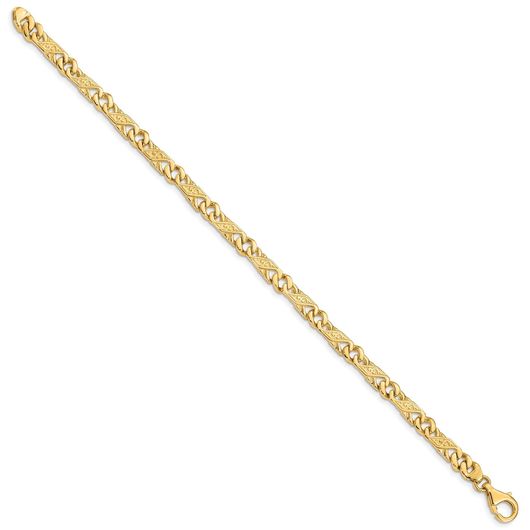 Lovely Rita's Bracelets 14k Yellow Gold Solid 5.00mm Fancy Link Bracelet