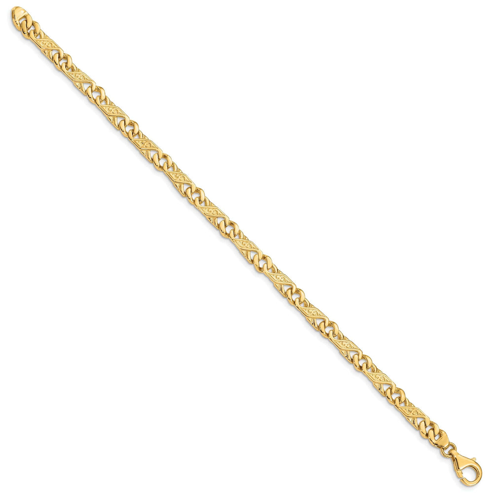 Lovely Rita's Bracelets 14k Yellow Gold Solid 5.00mm Fancy Link Bracelet