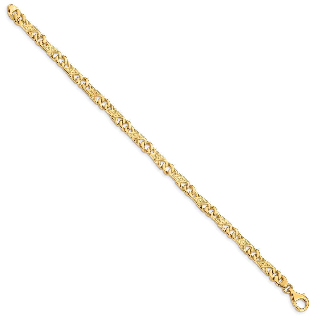 Lovely Rita's Bracelets 14k Yellow Gold Solid 5.00mm Fancy Link Bracelet