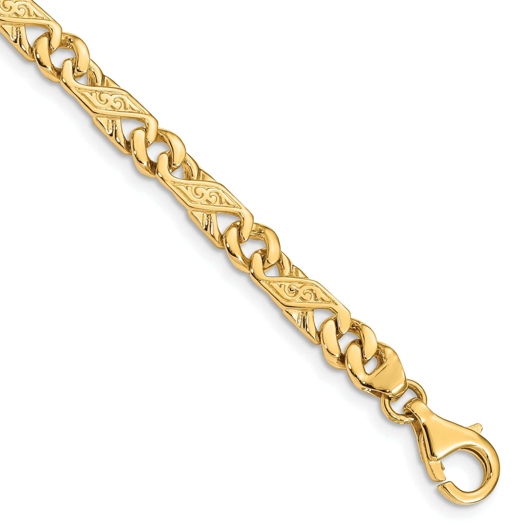 Lovely Rita's Bracelets 14k Yellow Gold Solid 5.00mm Fancy Link Bracelet