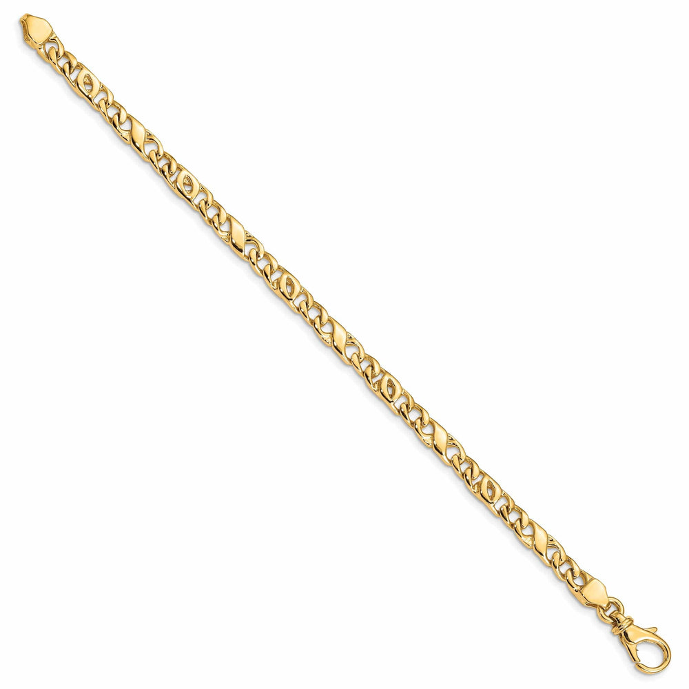Lovely Rita's Bracelets 14k Yellow Gold Solid 5.00mm Fancy Link Bracelet