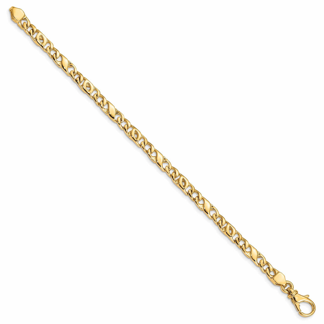 Lovely Rita's Bracelets 14k Yellow Gold Solid 5.00mm Fancy Link Bracelet