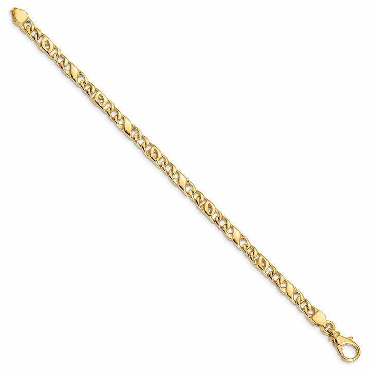 Lovely Rita's Bracelets 14k Yellow Gold Solid 5.00mm Fancy Link Bracelet