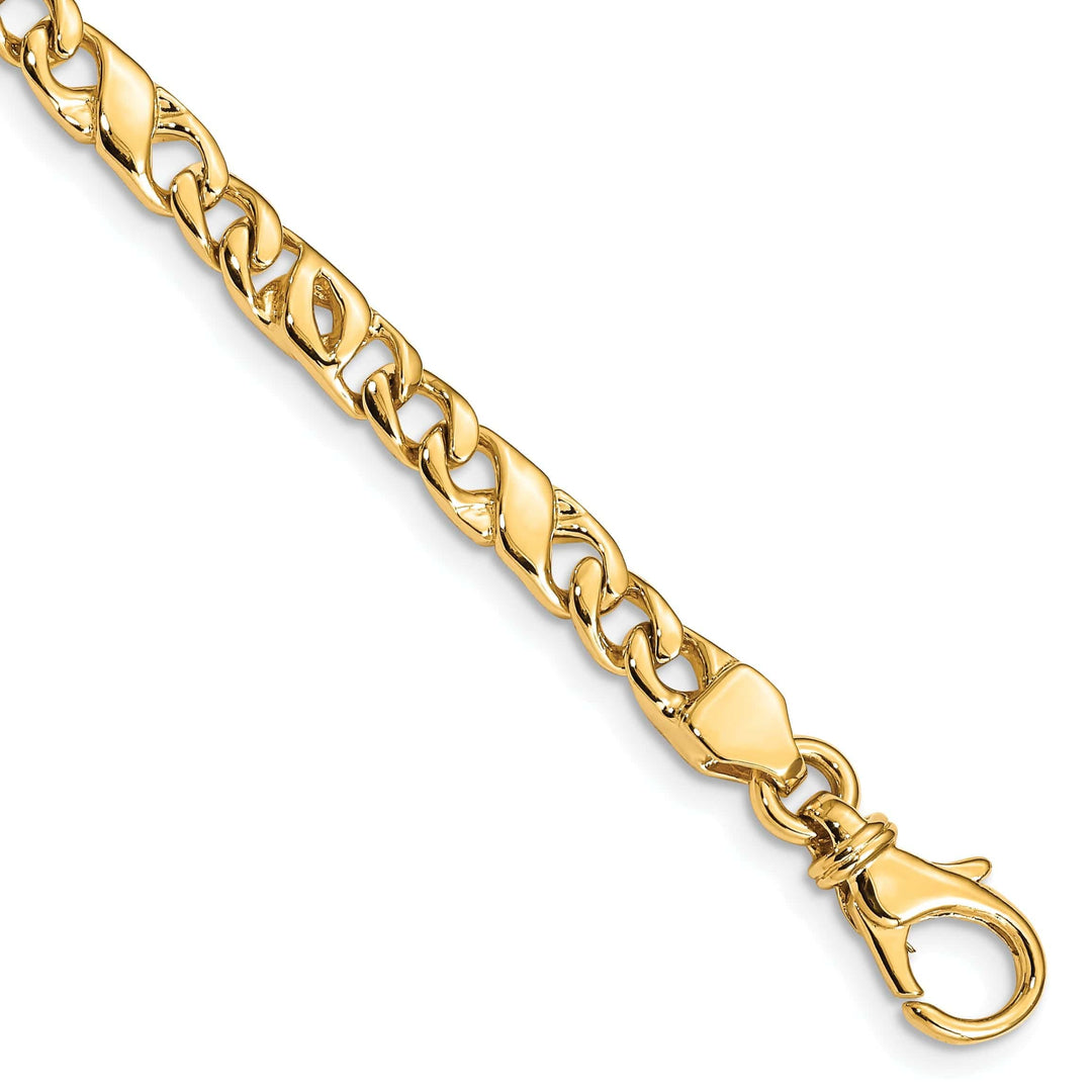 Lovely Rita's Bracelets 14k Yellow Gold Solid 5.00mm Fancy Link Bracelet