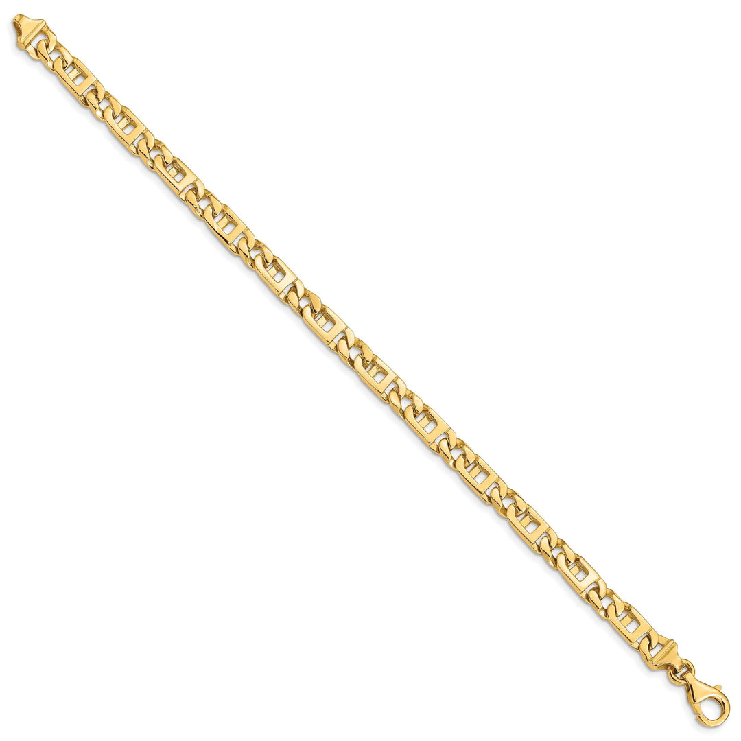 Lovely Rita's Bracelets 14k Yellow Gold Solid 6.00mm Fancy Link Chain Bracelet