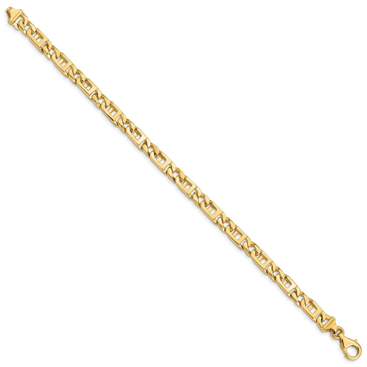 Lovely Rita's Bracelets 14k Yellow Gold Solid 6.00mm Fancy Link Chain Bracelet