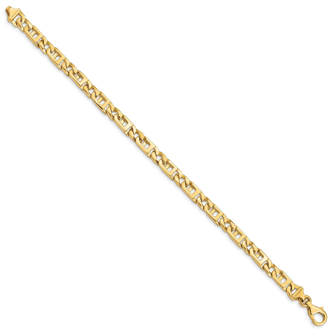 Lovely Rita's Bracelets 14k Yellow Gold Solid 6.00mm Fancy Link Chain Bracelet