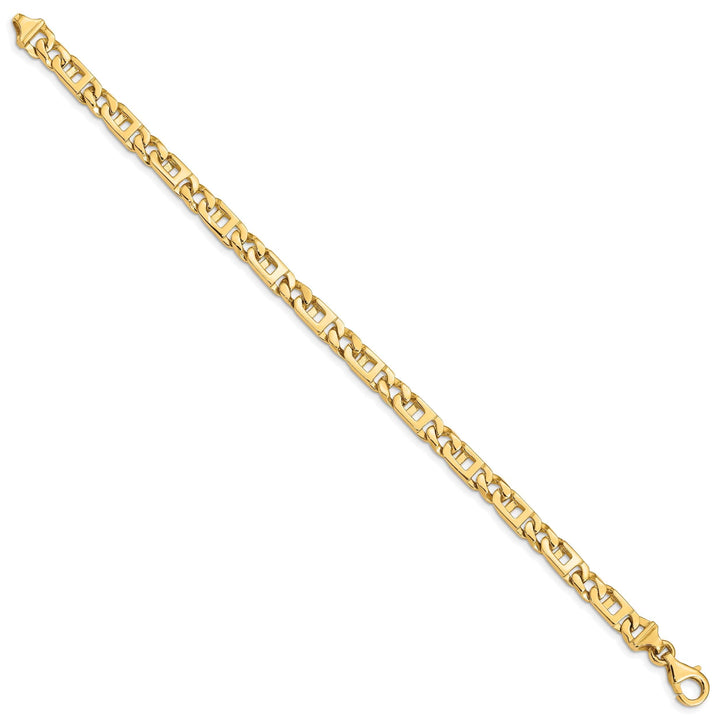 Lovely Rita's Bracelets 14k Yellow Gold Solid 6.00mm Fancy Link Chain Bracelet