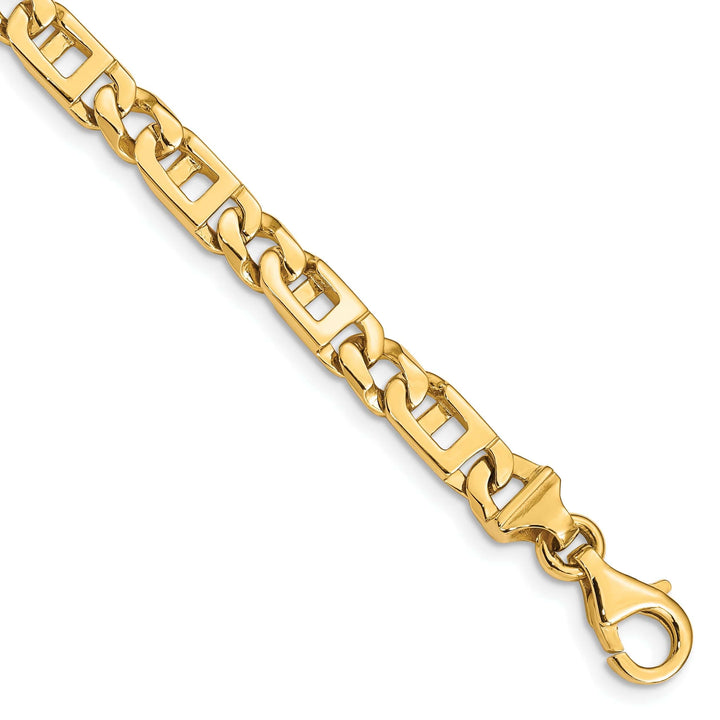 Lovely Rita's Bracelets 14k Yellow Gold Solid 6.00mm Fancy Link Chain Bracelet
