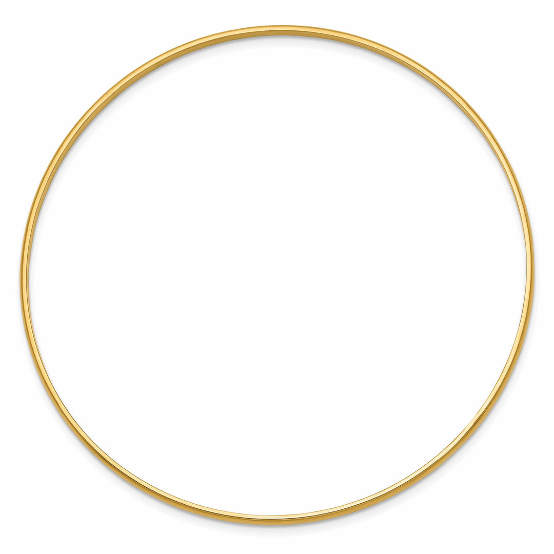 Lovely Rita's Bracelets 14k Yellow Gold Solid Half-Round Size 8 Slip-On Bangle