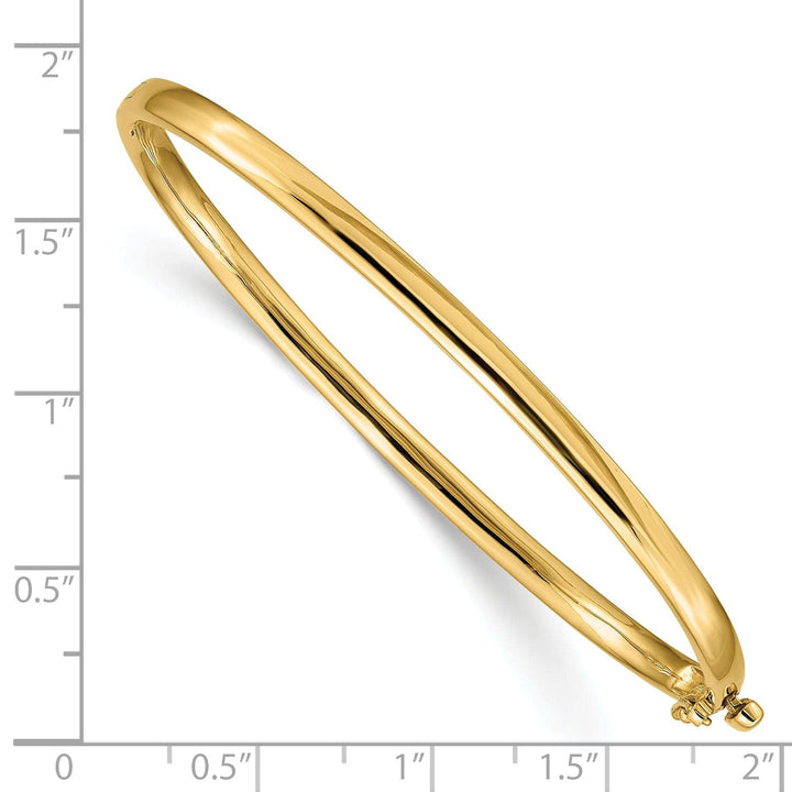 Lovely Rita's Bracelets 14k Yellow Gold Solid Hinged Bangle Bracelet