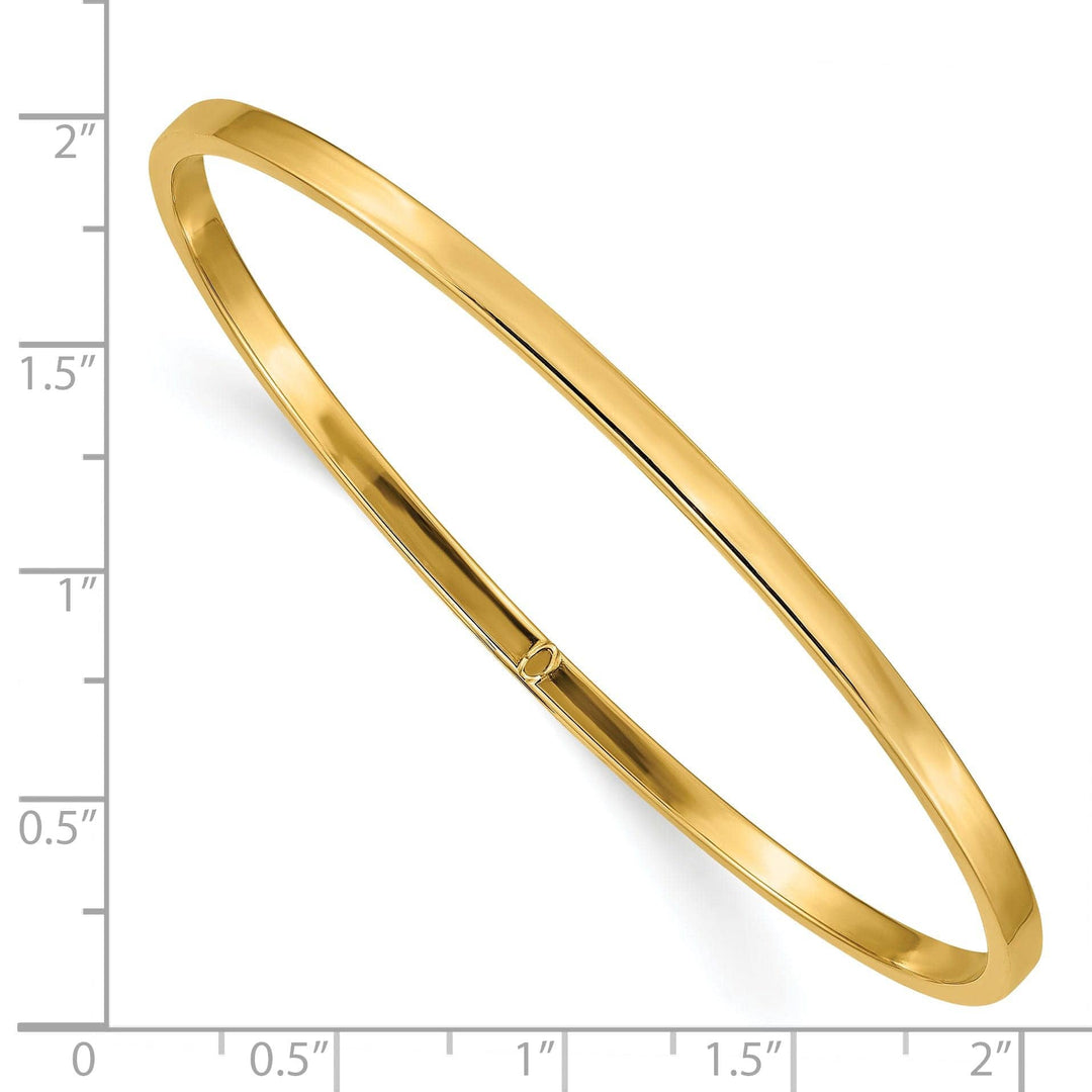 Lovely Rita's Bracelets 14k Yellow Gold Square Tube Slip-on Bangle